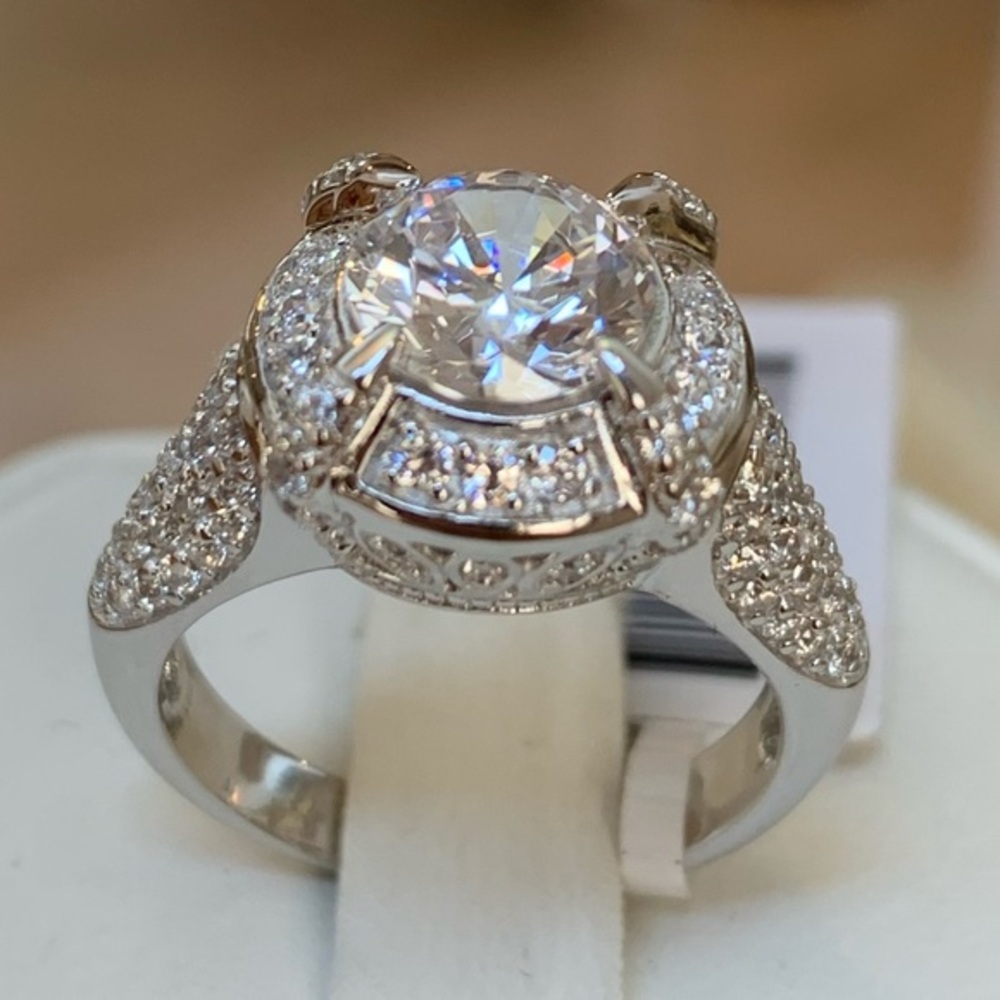 New 2ct Round cut Engagement Ring size 8